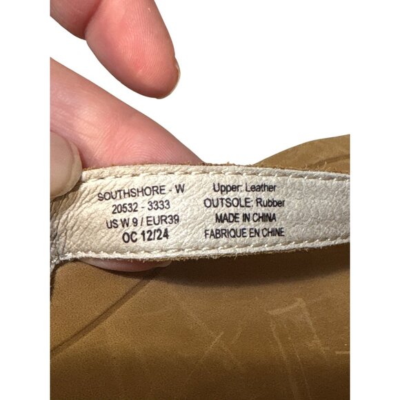 Olukai Leather Womens Sandals Size 9 Tan Flip Flops With Textured Outsole - Picture 6 of 6